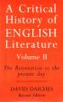A CRITICAL HISTORY OF ENGLISH LITERATURE VOLUME FOUR